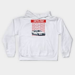 nissan skyline r32 Kids Hoodie